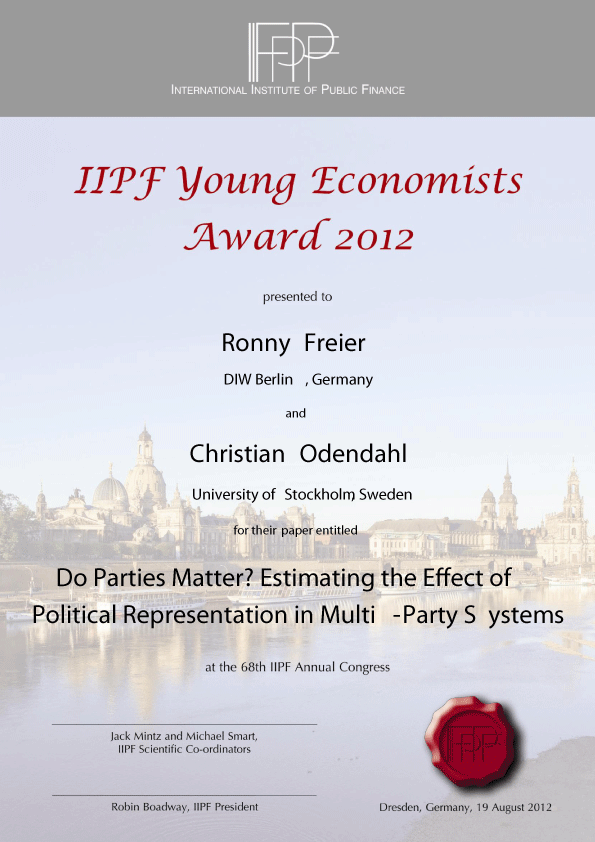 Young Economists Award Gerritsen