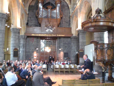 Pierre Pestieau at Closing Ceremony,  St. Jan Church